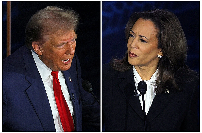 קמלה האריס ודונלד טראמפ - עימות בחירות נשיאות ארה"ב 2024