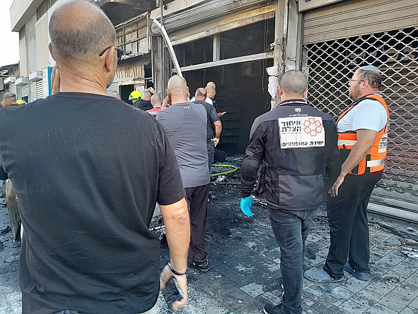 זירת הפיצוץ ברמלה