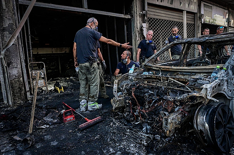 זירת פיצוץ הרכב ברמלה