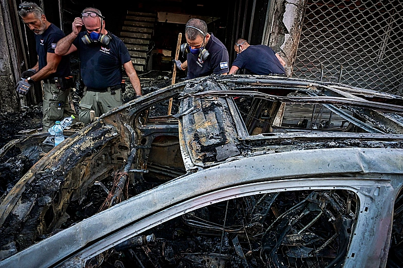 זירת פיצוץ הרכב ברמלה