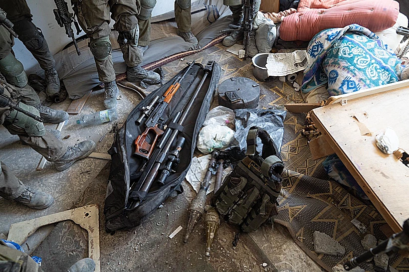 אמצעי הלחימה והמשגרים שאותרו ברפיח