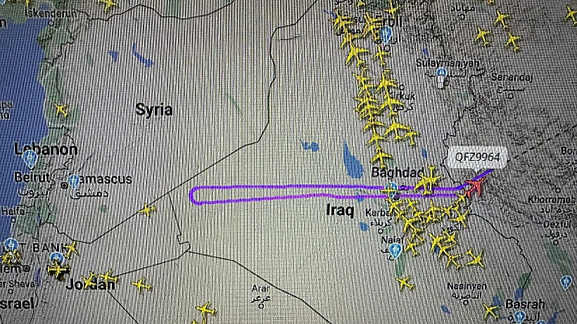 המטוס האיראני החשוד שב על עקבותיו