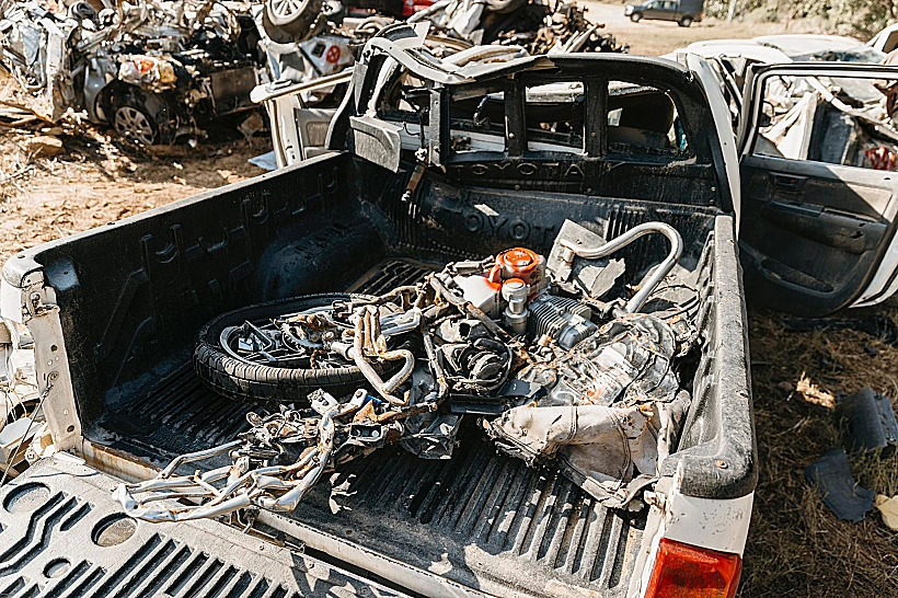 רכב בו השתמשמו מחבלי חמאס ב-7 באוקטובר