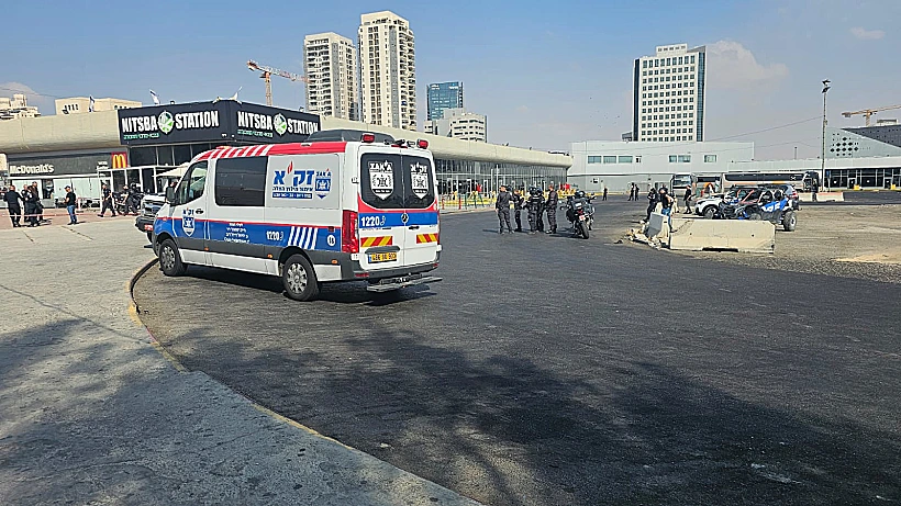 זירת הפיגוע בתחנה המרכזית בבאר שבע