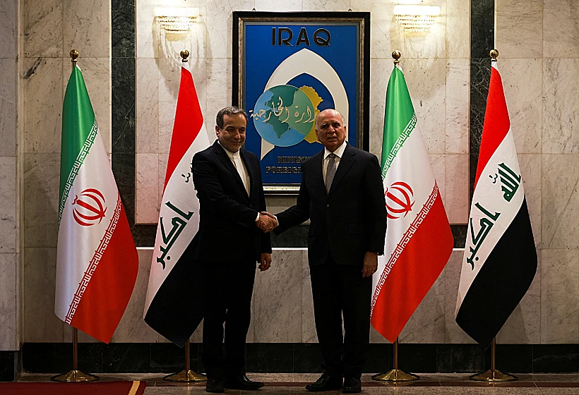 שר החוץ העיראקי פואד חוסיין ושר החוץ האיראני עבאס עראקצ'י