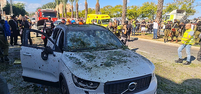 פגיעת רסיסים ברכב בצפון