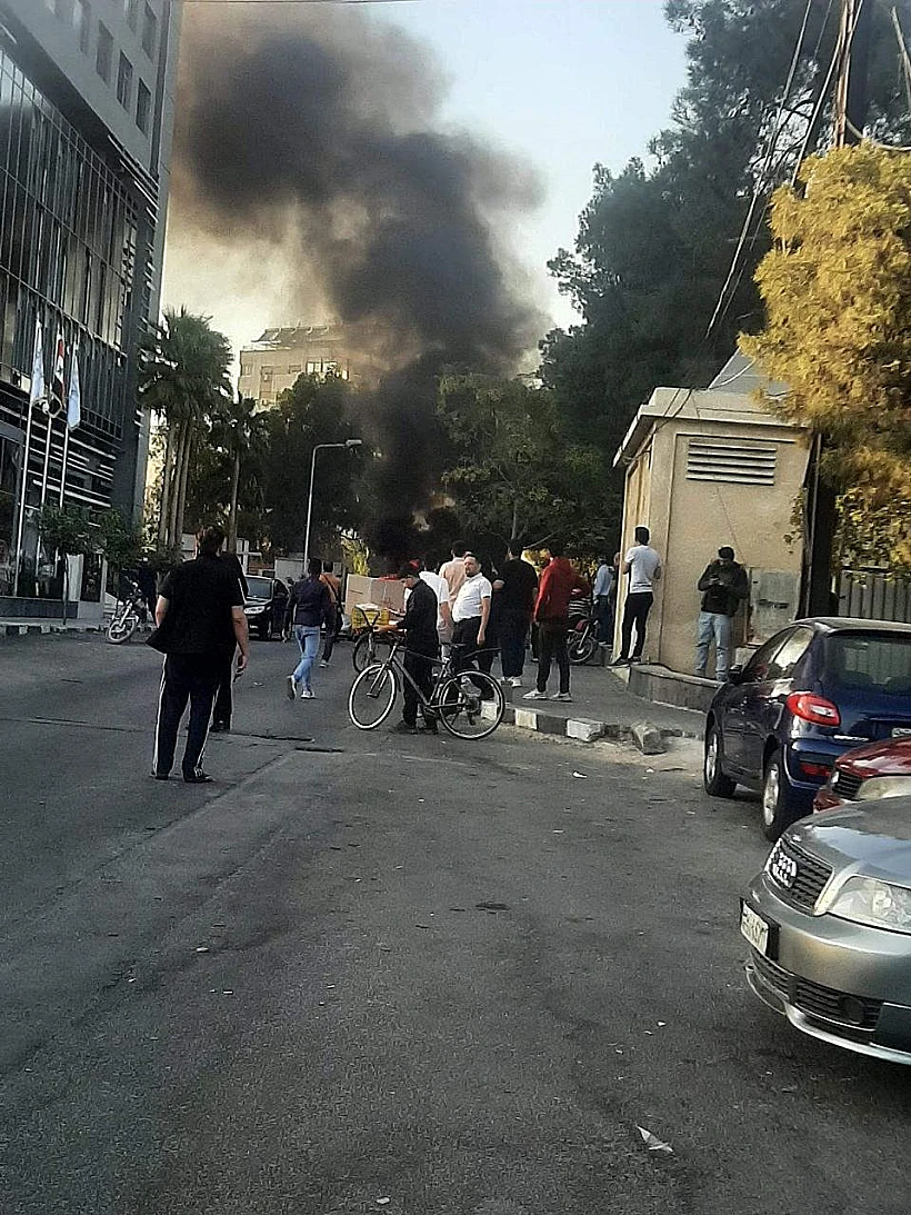 זירת תקיפת הרכב בדמשק, סוריה