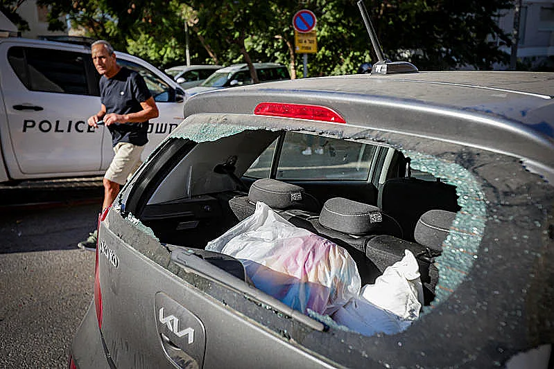 זירת נפילת הכטב"ם בהרצליה