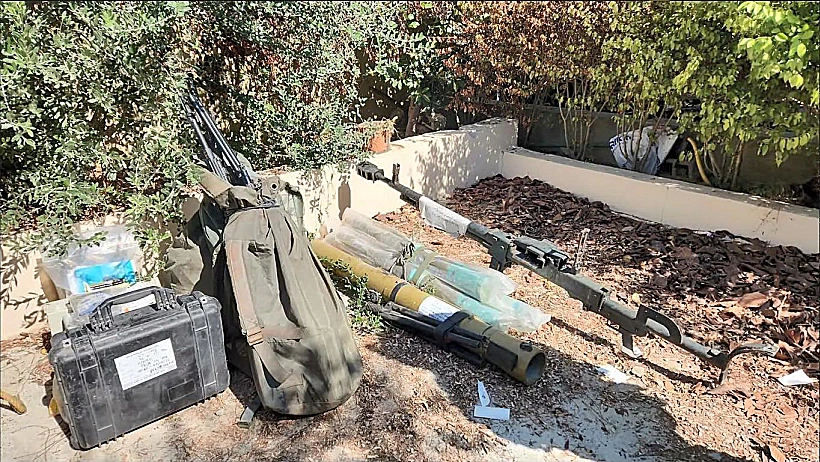 אמצעי לחימה שאותרו במתחם שהייה תת-קרקעי בדרום לבנון