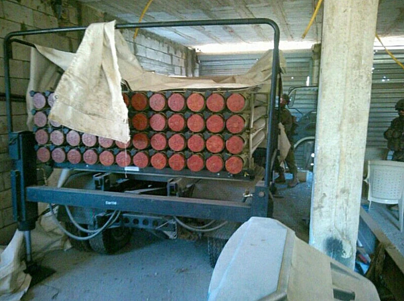 משאיות המשגרים שאותרו ע"י כוחות אוגדה 91