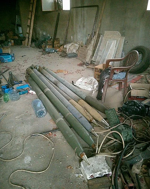 משאיות המשגרים שאותרו ע"י כוחות אוגדה 91