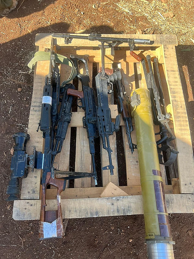 אמצעי לחימה שאיתרו כוחות צה"ל בדרום לבנון