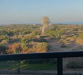 תיעוד הכטב"ם מתפוצץ בשטח פתוח