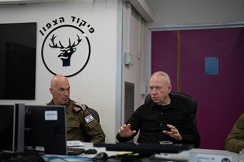 שר הביטחון יואב גלנט ואורי גורדין