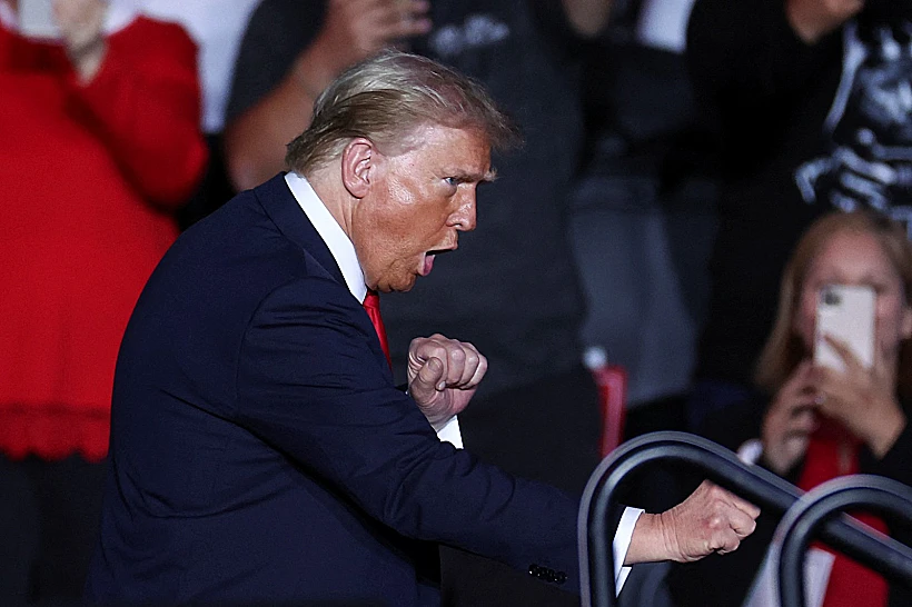 טראמפ בעצרת בנבדה, הלילה