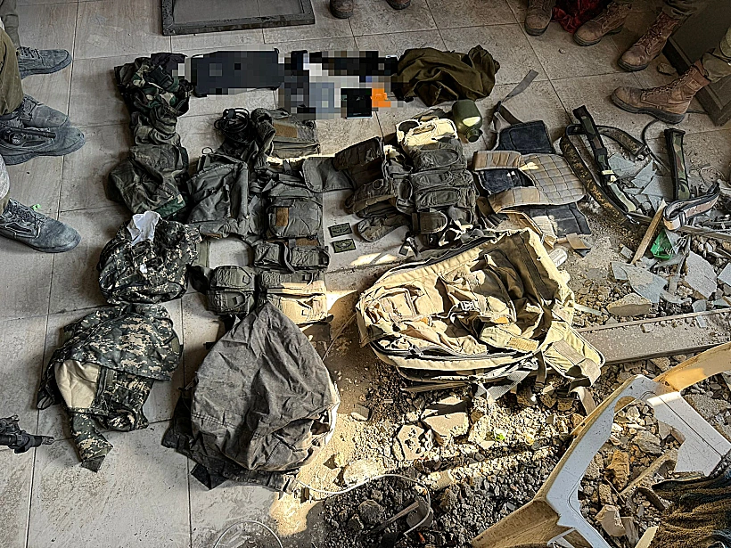 אמצעי לחימה שאותרו במרחב ג׳באליה ברצועת עזה