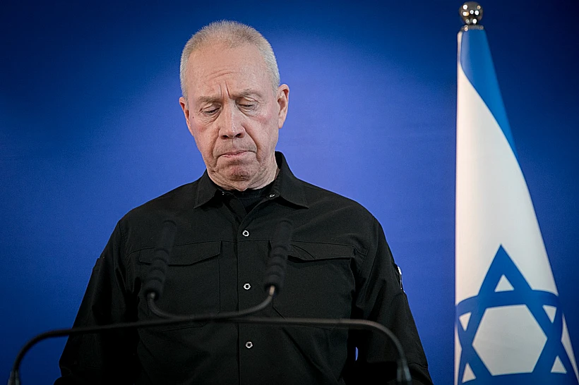 שר הביטחון היוצא יואב גלנט בהצהרתו הערב