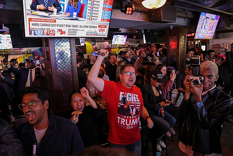 תומכי טראמפ חוגגים בניו יורק