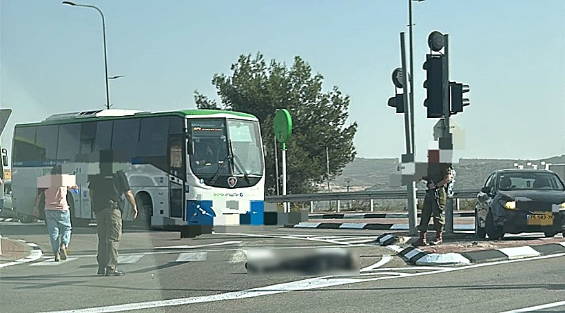 זירת הפיגוע בצומת שילה בחטיבת בנימין