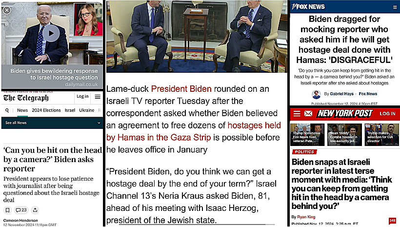 כותרות בעולם בעקבות התשובה של ביידן לנריה קראוס