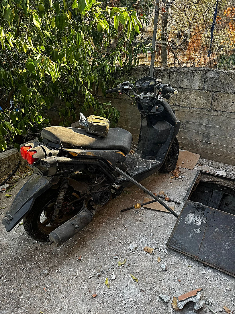 אופנוע ששימש את חיזבאללה ליום פשיטה