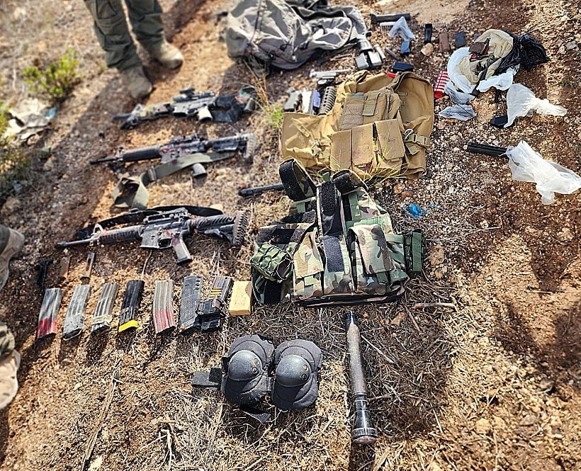 אמל"ח שאותר בפעילות כוחות הביטחון בג'נין