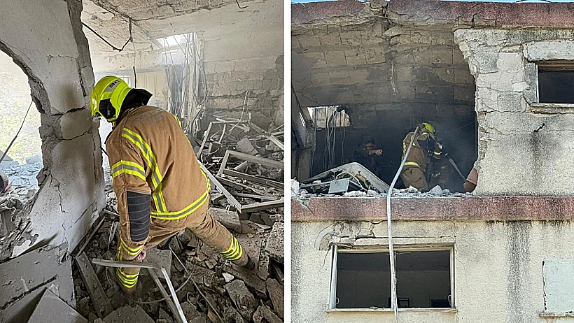 פגיעה ישירה במבנה בקריית שמונה