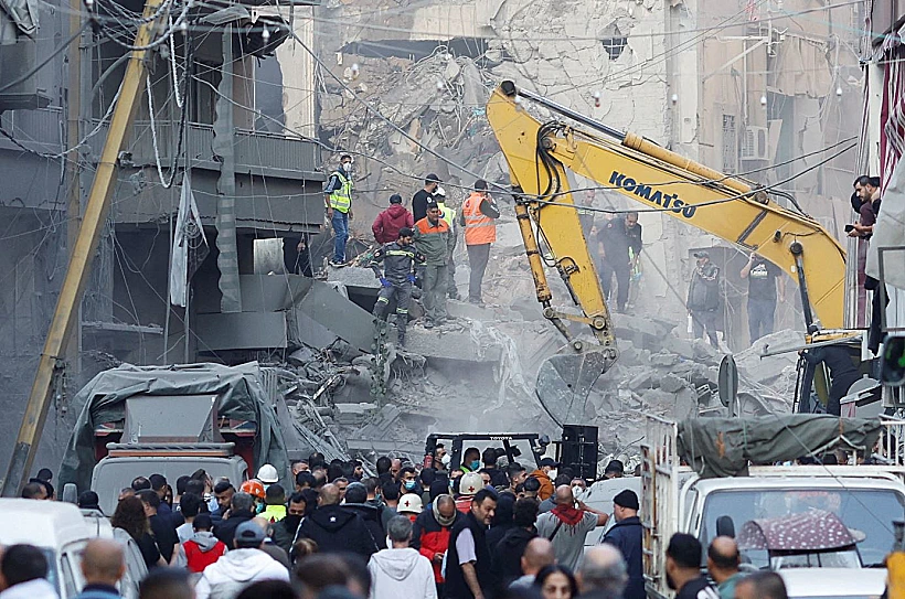 לבנון זירת התקיפה בביירות