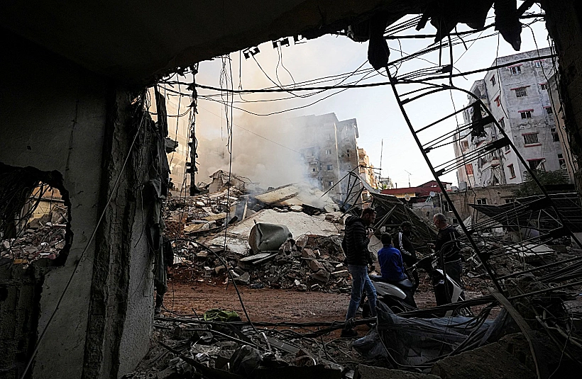 לבנון זירת התקיפה בביירות