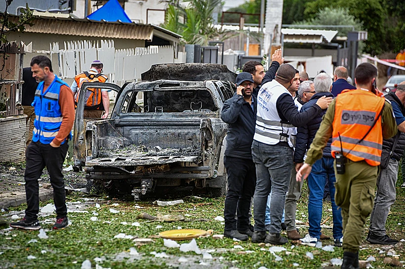 זירת הפגיעה בפתח תקווה