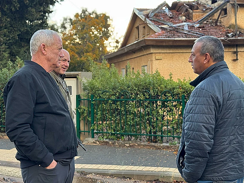 ח"כ בני גנץ הבוקר עם ראש מועצת מטולה דוד אזולאי