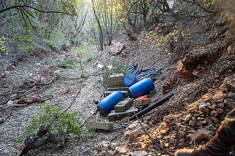 אמל"ח שאותר במרחב הליטני