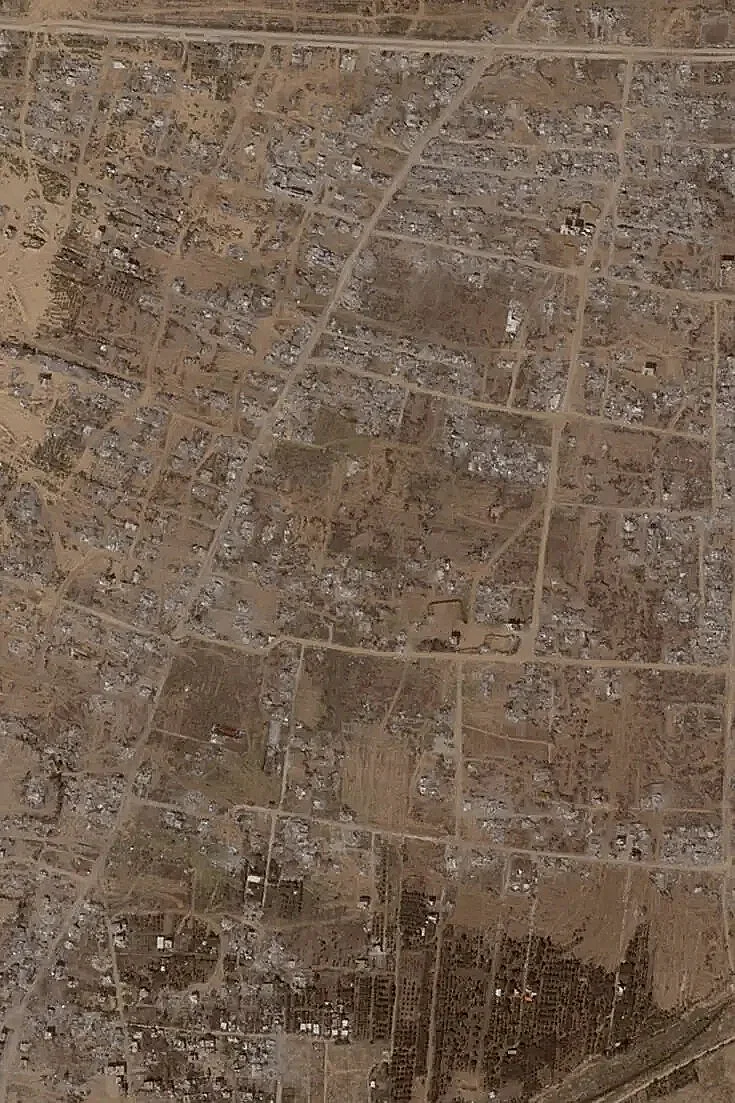 תמונת לווין של עזה מספטמבר 2024