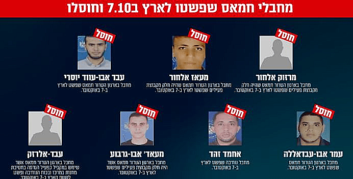 שבעת המחבלים שחיסל צה"ל במרכז רצועת עזה