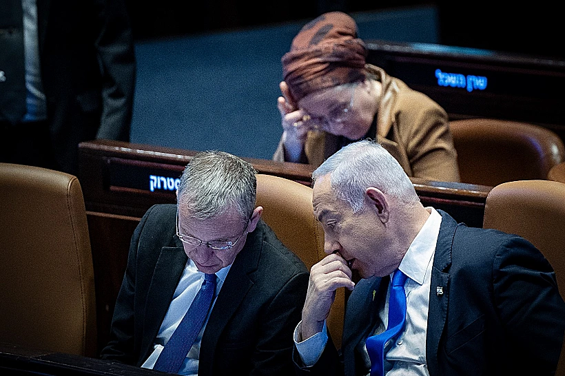 ראש הממשלה בנימין נתניהו ושר המשפטים יריב לוין