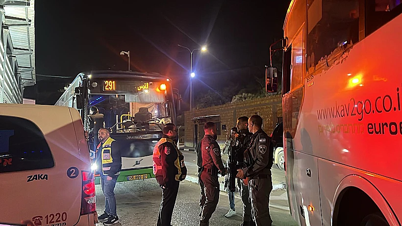 זירת הפיגוע במחסום המנהרות