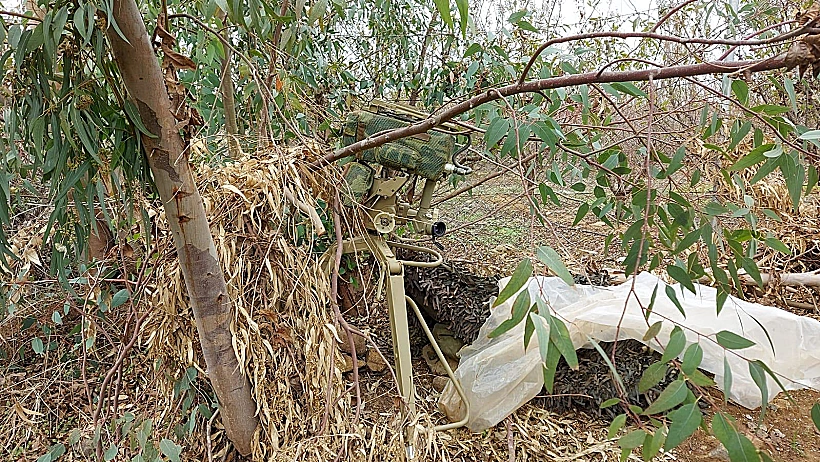 משגר נ"ט מוסווה שהוחרם ע"י כוחות צה"ל