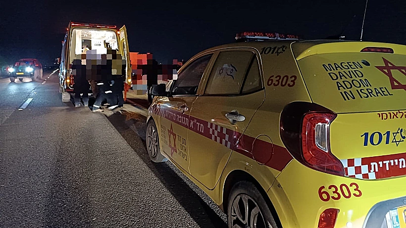 זירת התאונה סמוך לגבעת עדה