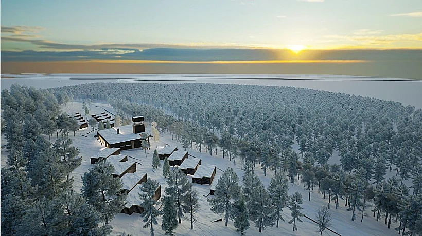 אתר תיירות ונופש של קרי תעופה ב-Rovaniemi בירת לפלנד הפינית