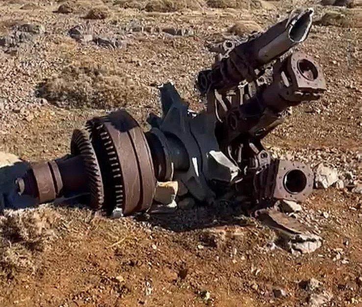 שריד המסוק שהתרסק לפני 50 שנה בחרמון הסורי