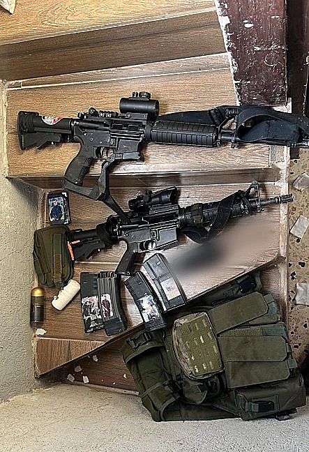 אמצעי לחימה שהוחרמו במרחב שכם ובבנימין