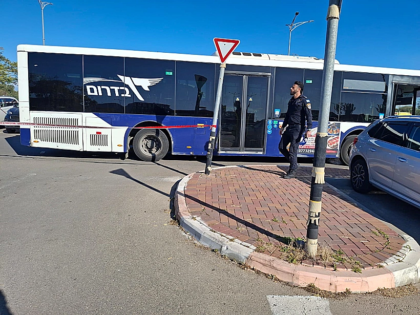זירת התאונה באשקלון