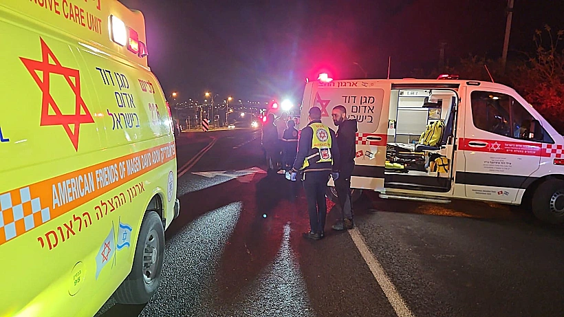 זירת התאונה סמוך לצומת אשדוד