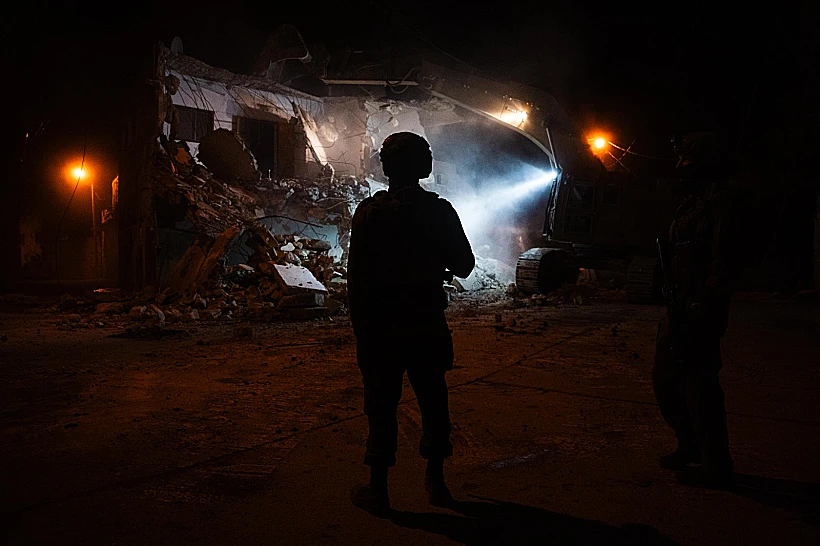 הריסת בית המחבל בכפר בלעא