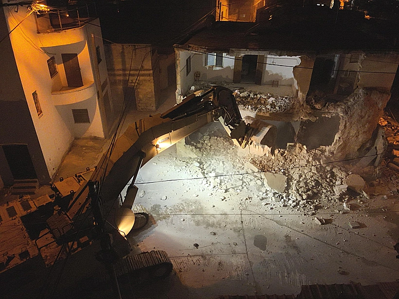 הריסת בית המחבל בכפר בלעא