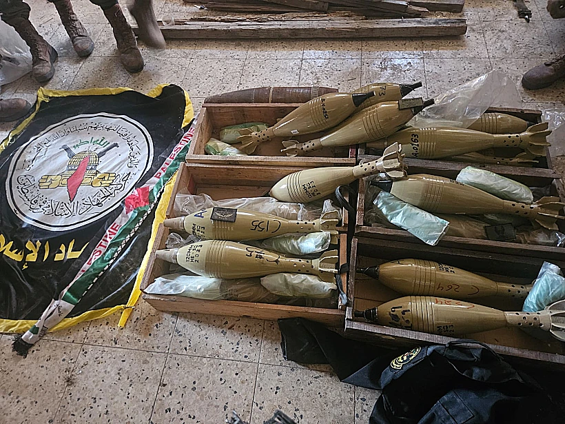 אמצעי לחימה שאותרו בבית חאנון