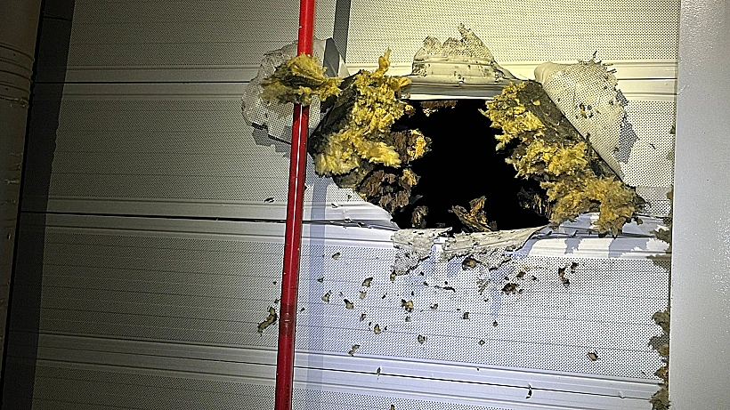 פגיעת השיגור מעזה בסמוך למעבר ארז