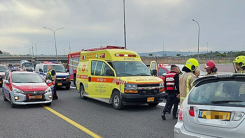 זירת התאונה הקטלנית במחלף ביאליק