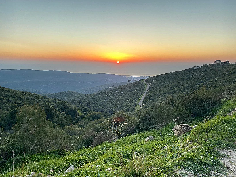שקיעה מהרי הכרמל