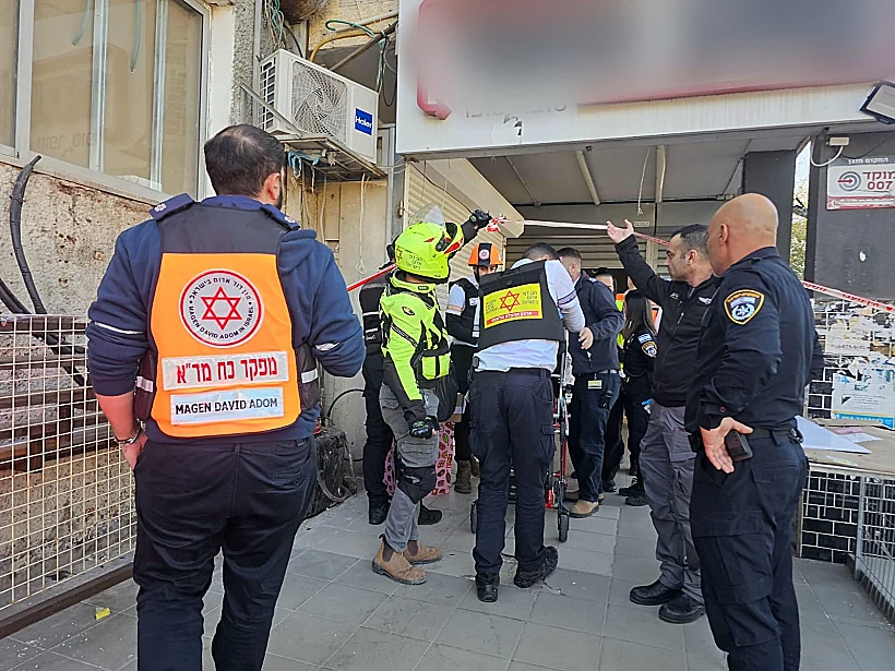 זירת הדקירה בחיפה